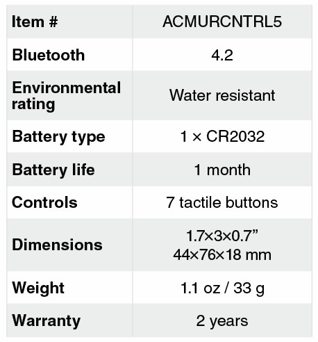 Appearance and specifications